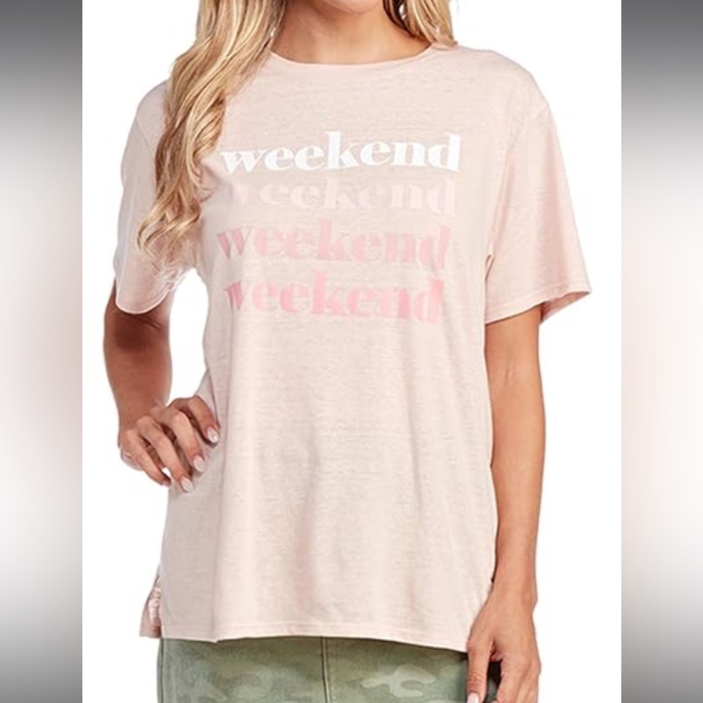 Mudpie Women’s Casual T-Shirt in Pink Size M/L